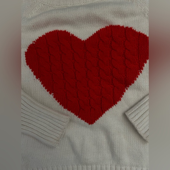 NEW BATERMOON Girls Long Sleeve Heart Pattern Crewneck Knit Sweater. - Picture 4 of 6